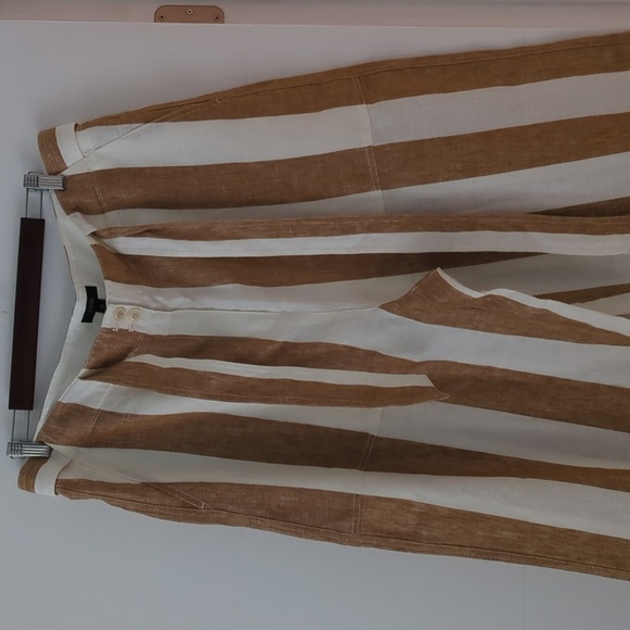 NWT! J crew High tie waist wide leg linen pants. Size 16. - Picture 3 of 9